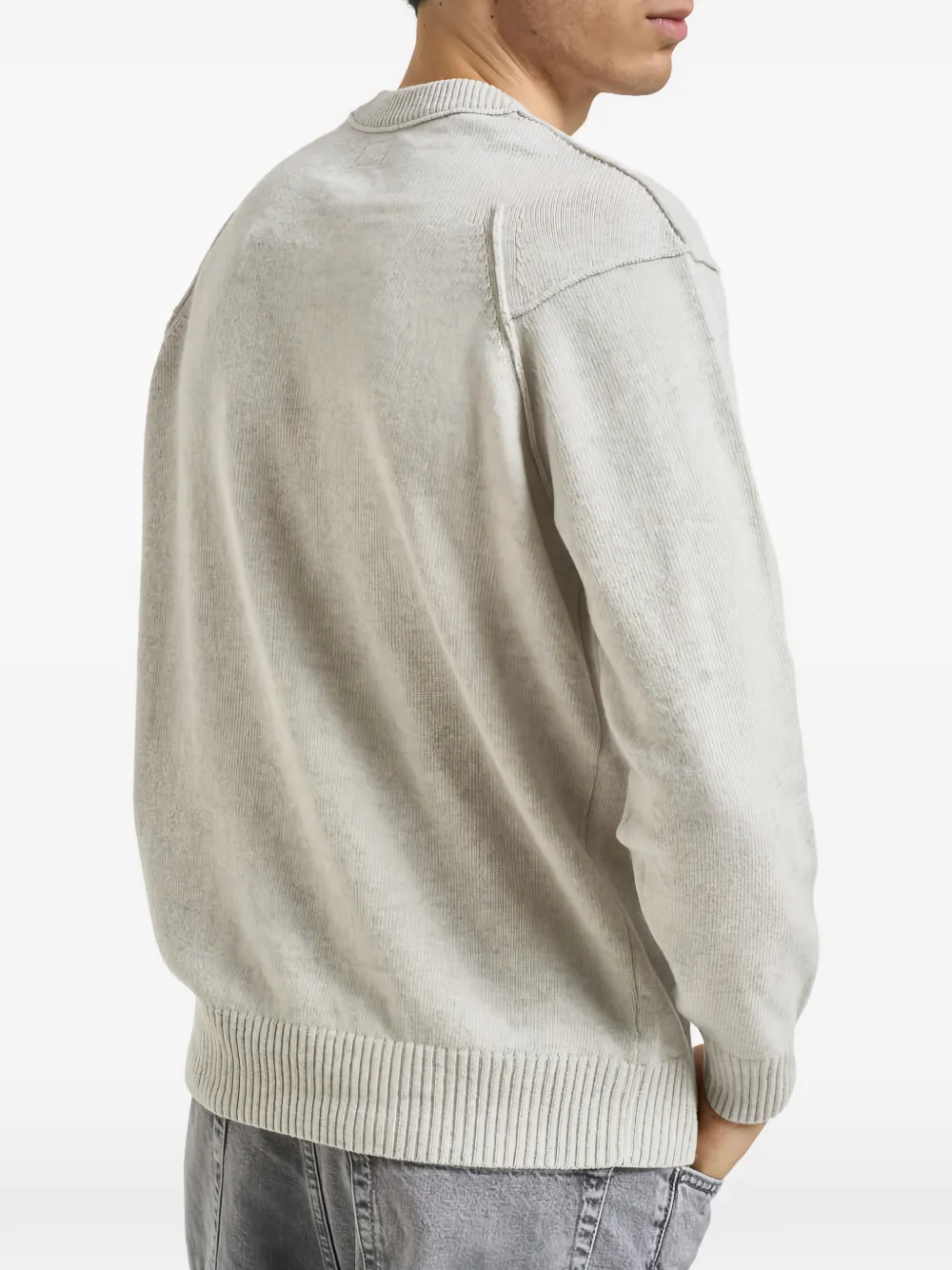 C.P. Company Lamswollen trui met ronde hals Beige