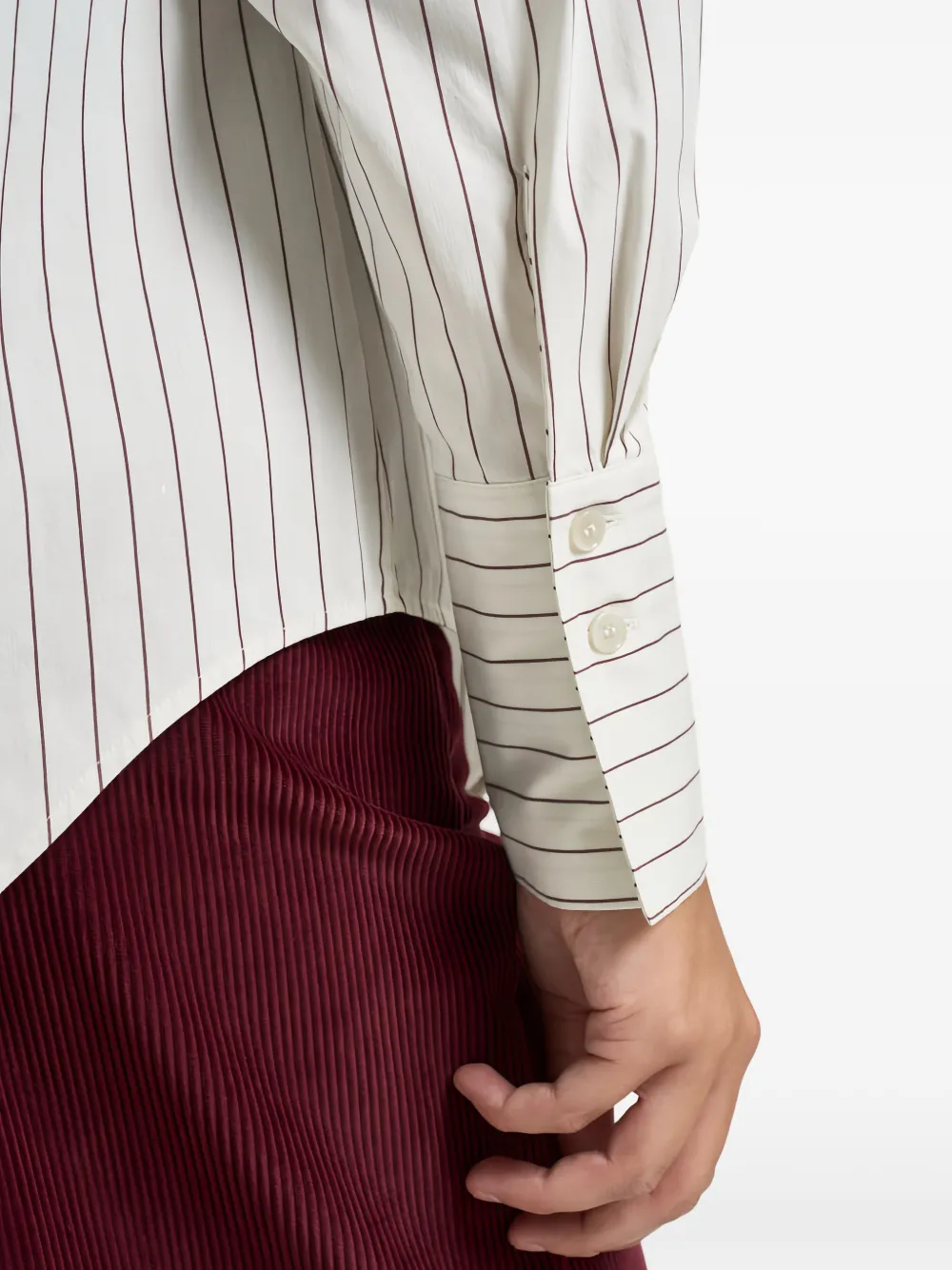 Patrizia Pepe Gestreept blouse Wit