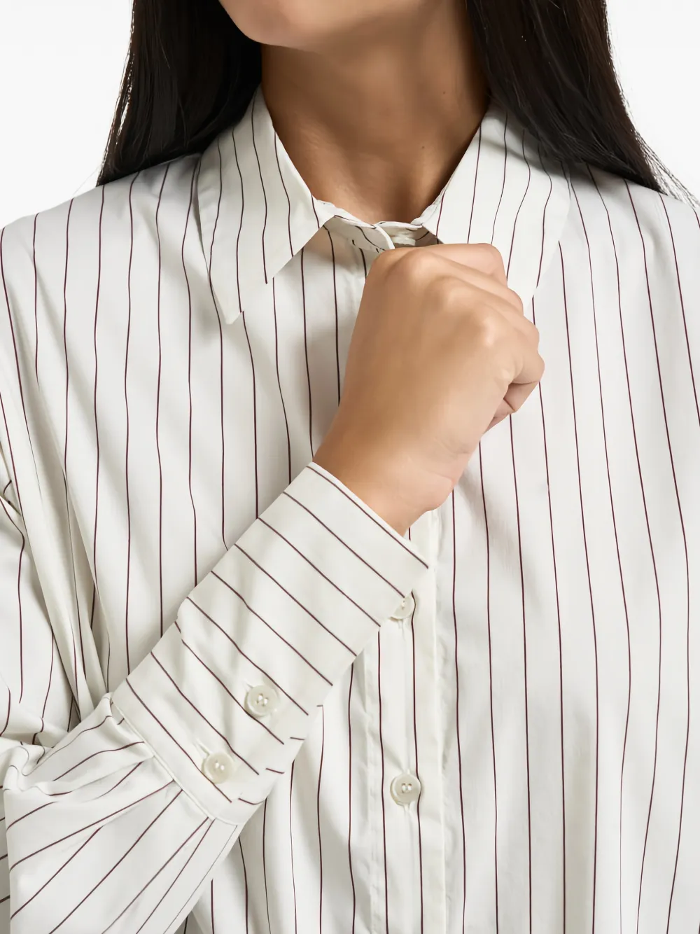 Patrizia Pepe Gestreept blouse Wit