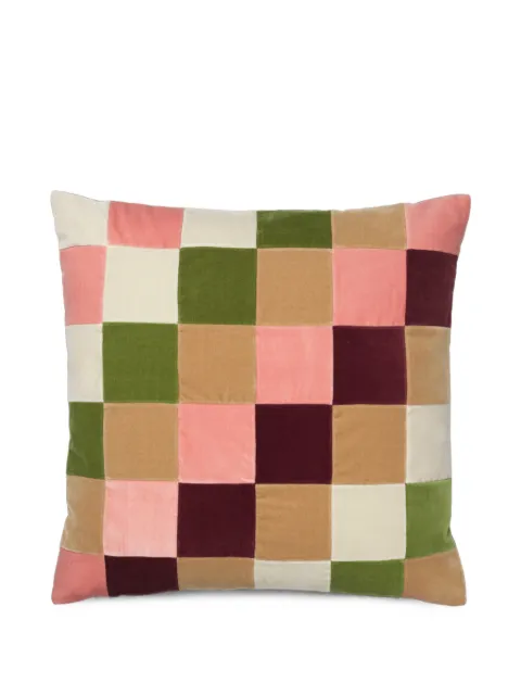 Christina Lundsteen Eliza patchwork velvet cushion