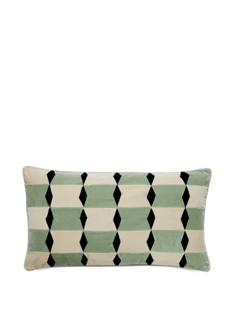 Christina Lundsteen Florence geometric-pattern velvet cushion