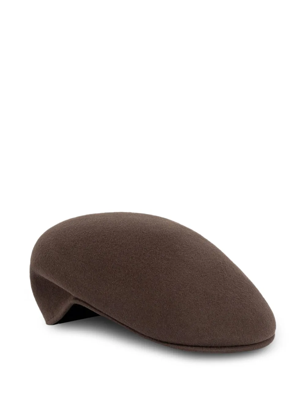 Manière De Voir Amos in brown wool flat cap - Marrone