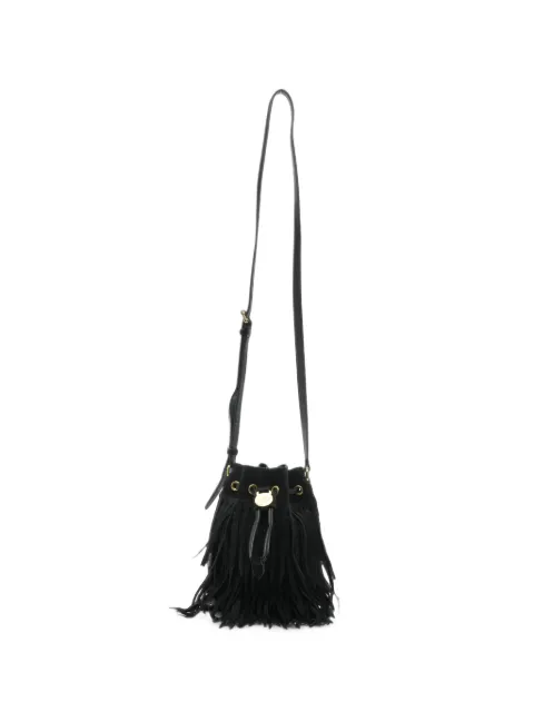 Mulberry bolsa bucket con cordón y flecos