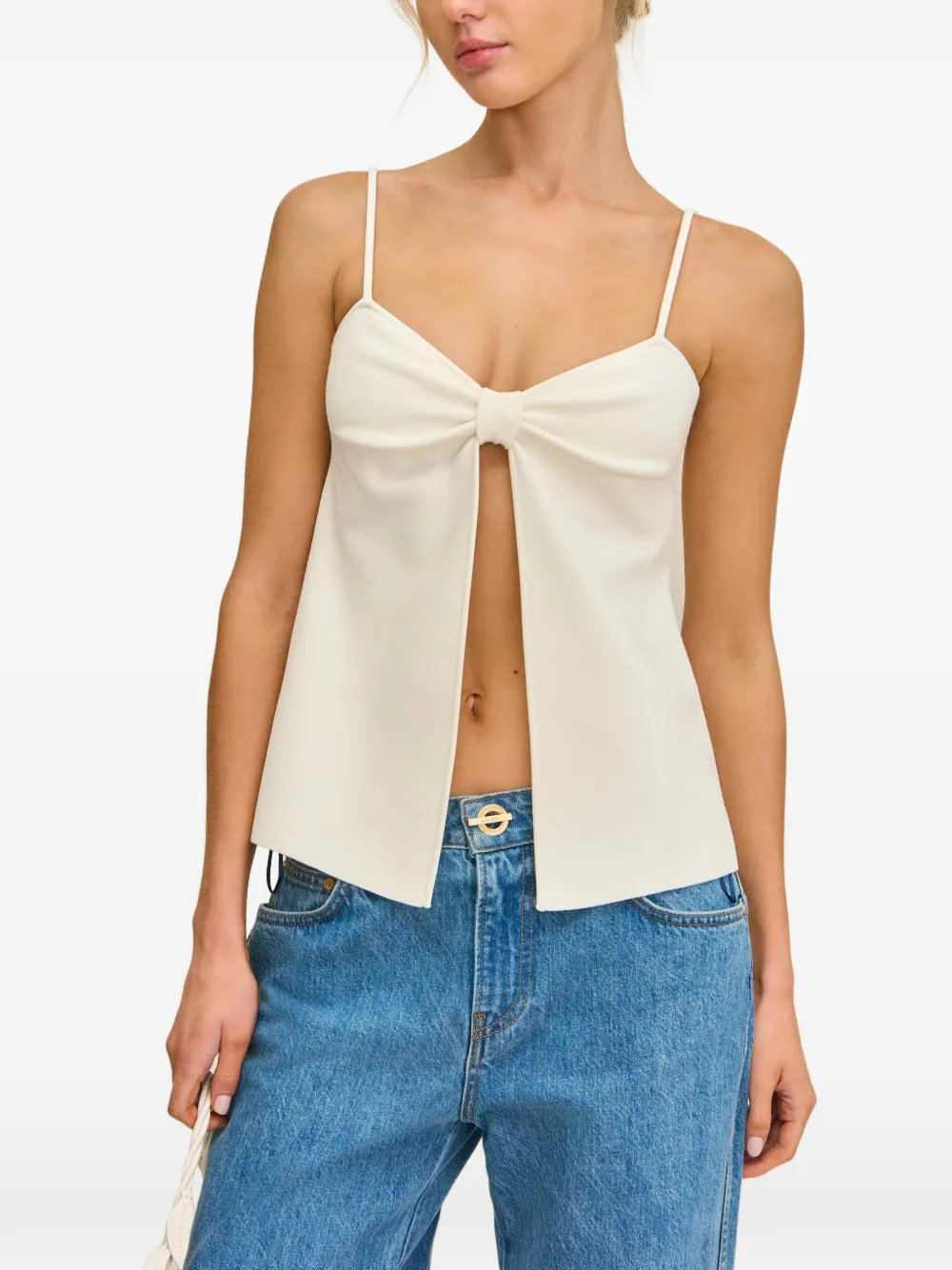 Cult Gaia Lennon knit top - Bianco