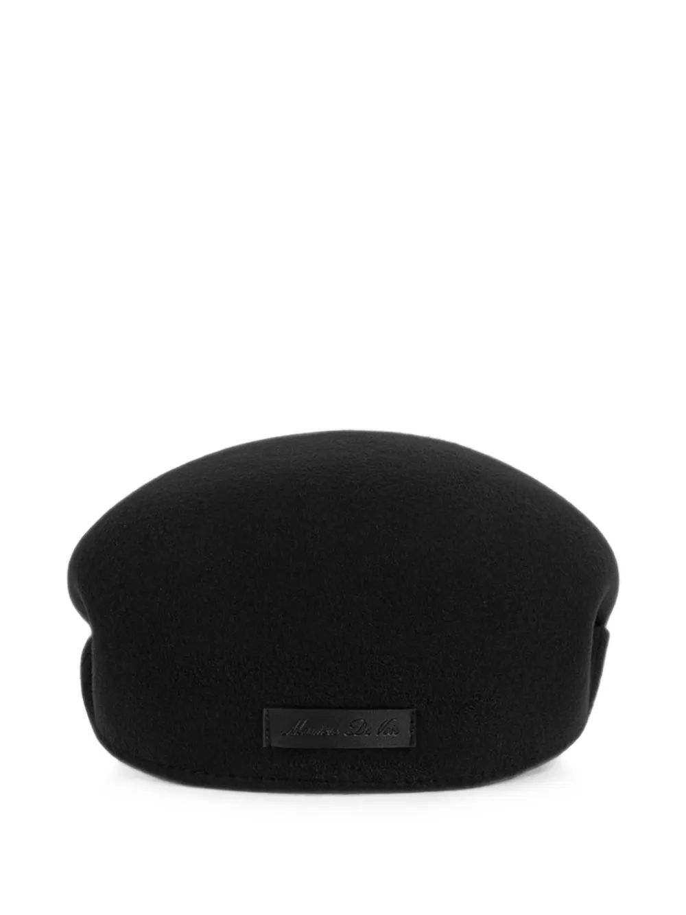Manière De Voir Amos in black wool flat cap - Nero