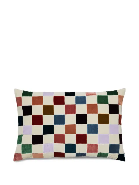 Christina Lundsteen Quinn checkered velvet cushion