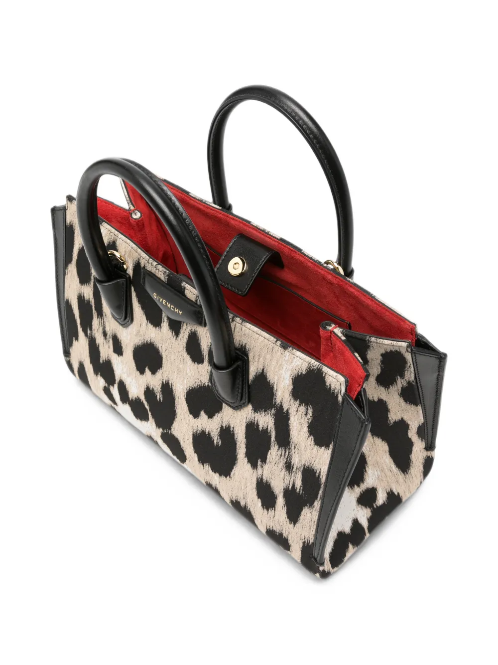 Givenchy Kleine Antigona Catchall shopper met luipaardprint Beige