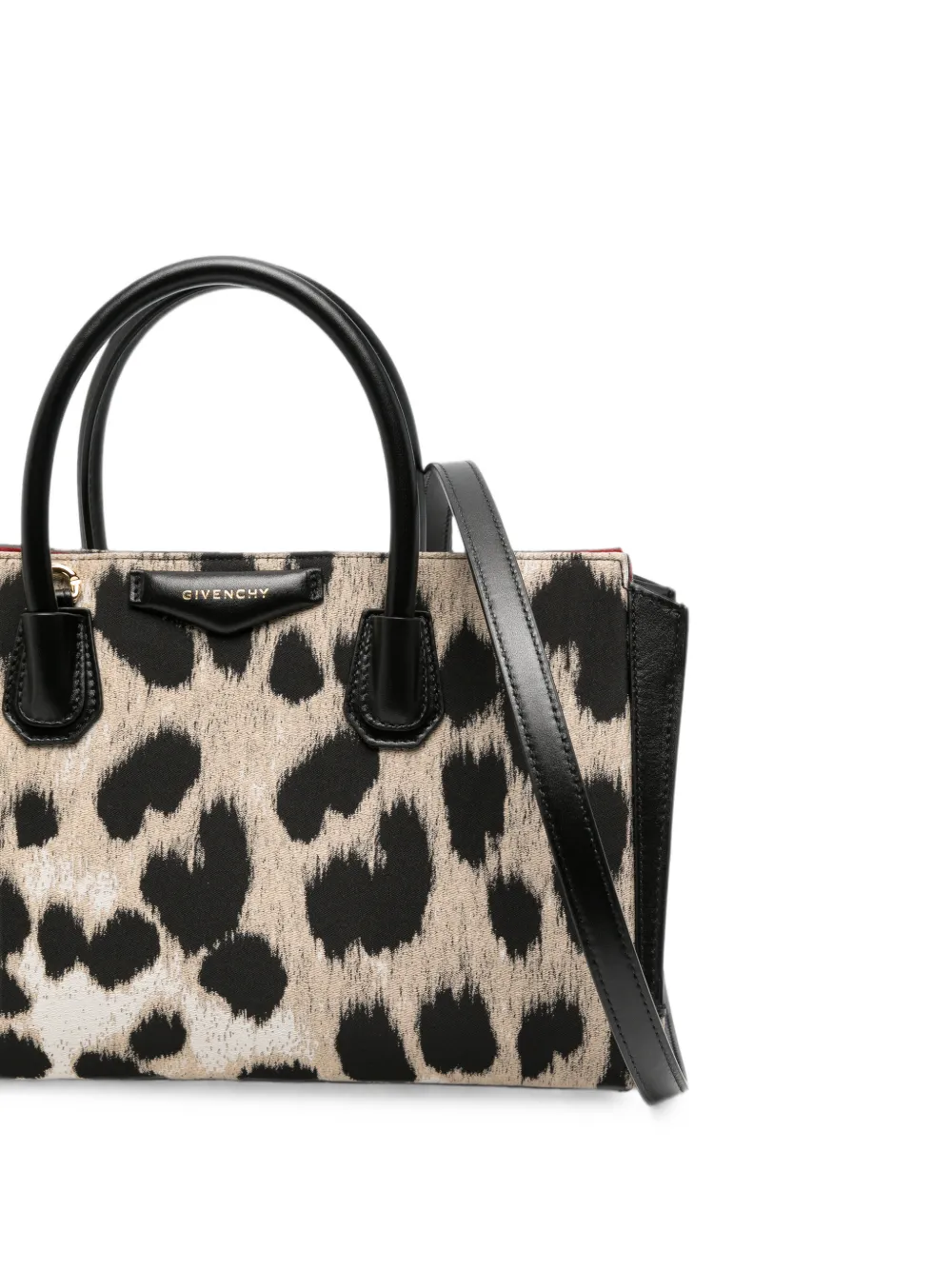 Givenchy Kleine Antigona Catchall shopper met luipaardprint Beige