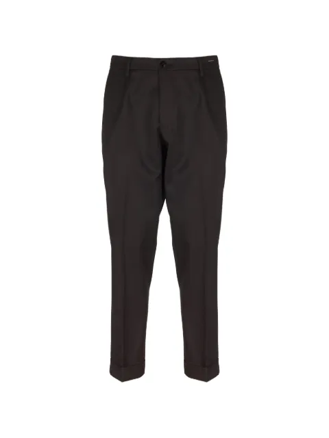 michael coal pleated turn-up trousers