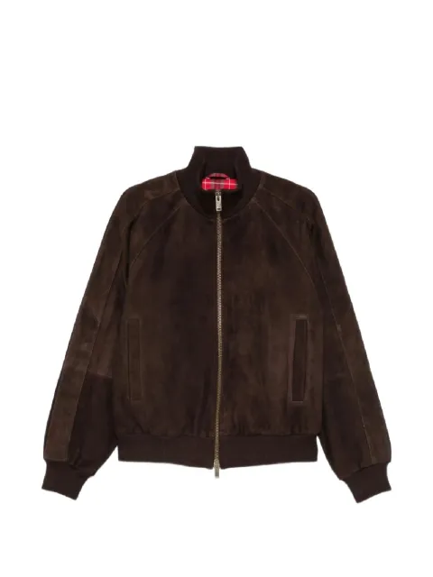 Baracuta suede raglan-sleeve jacket
