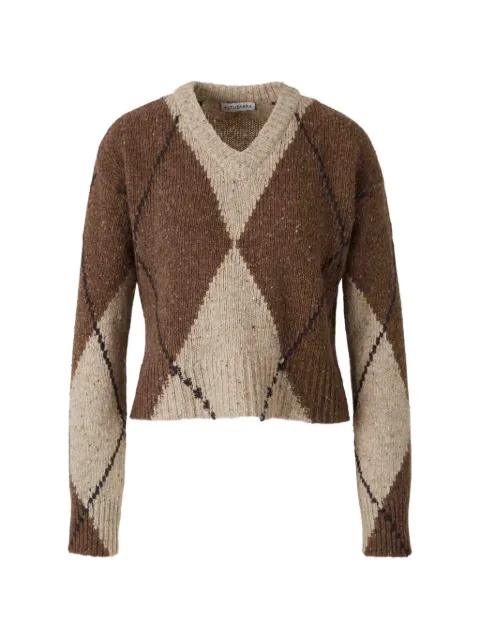 Altuzarra Parish argyle-knit V-neck sweater
