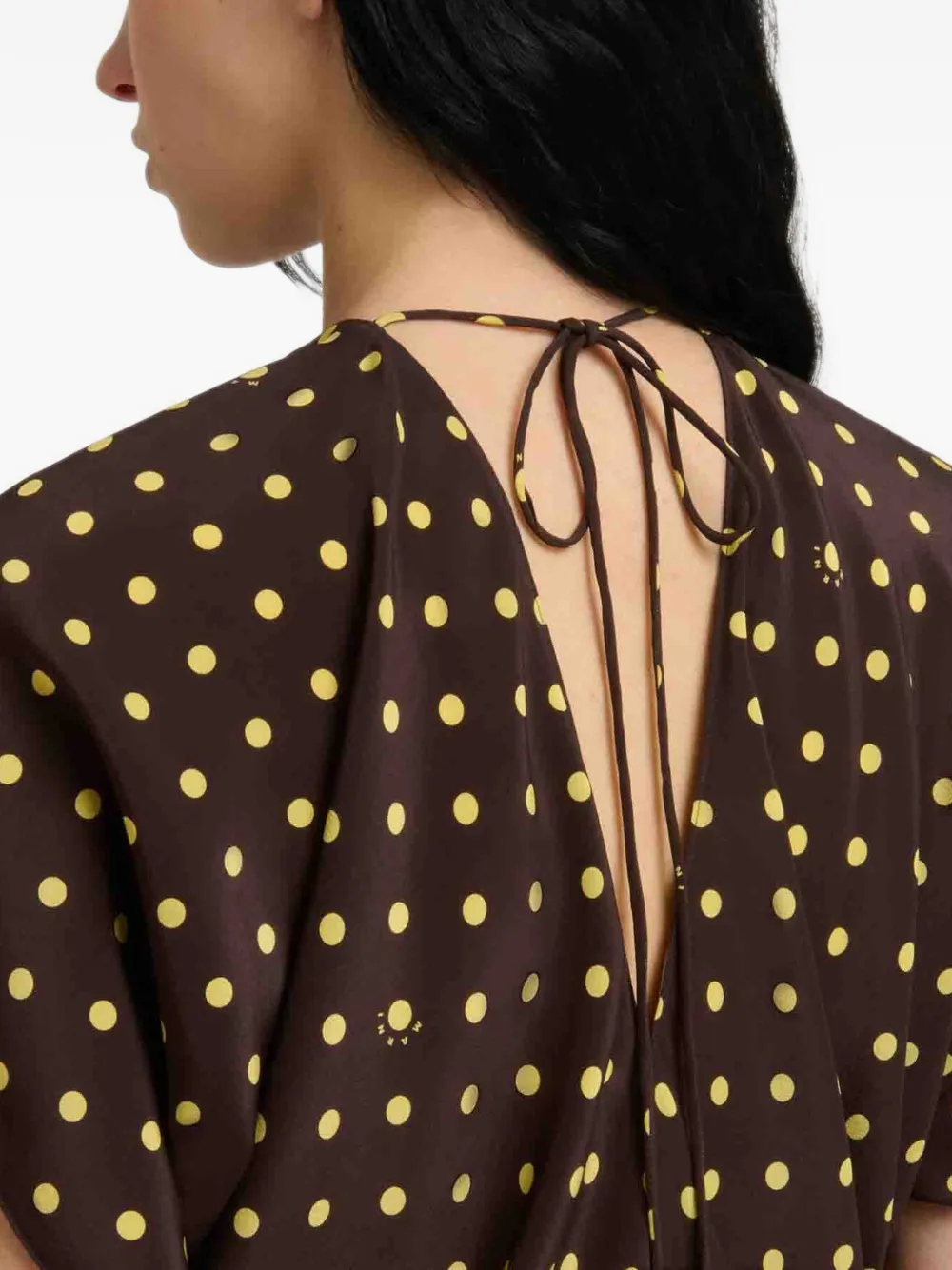 Altuzarra Marni jurk met stippen Bruin