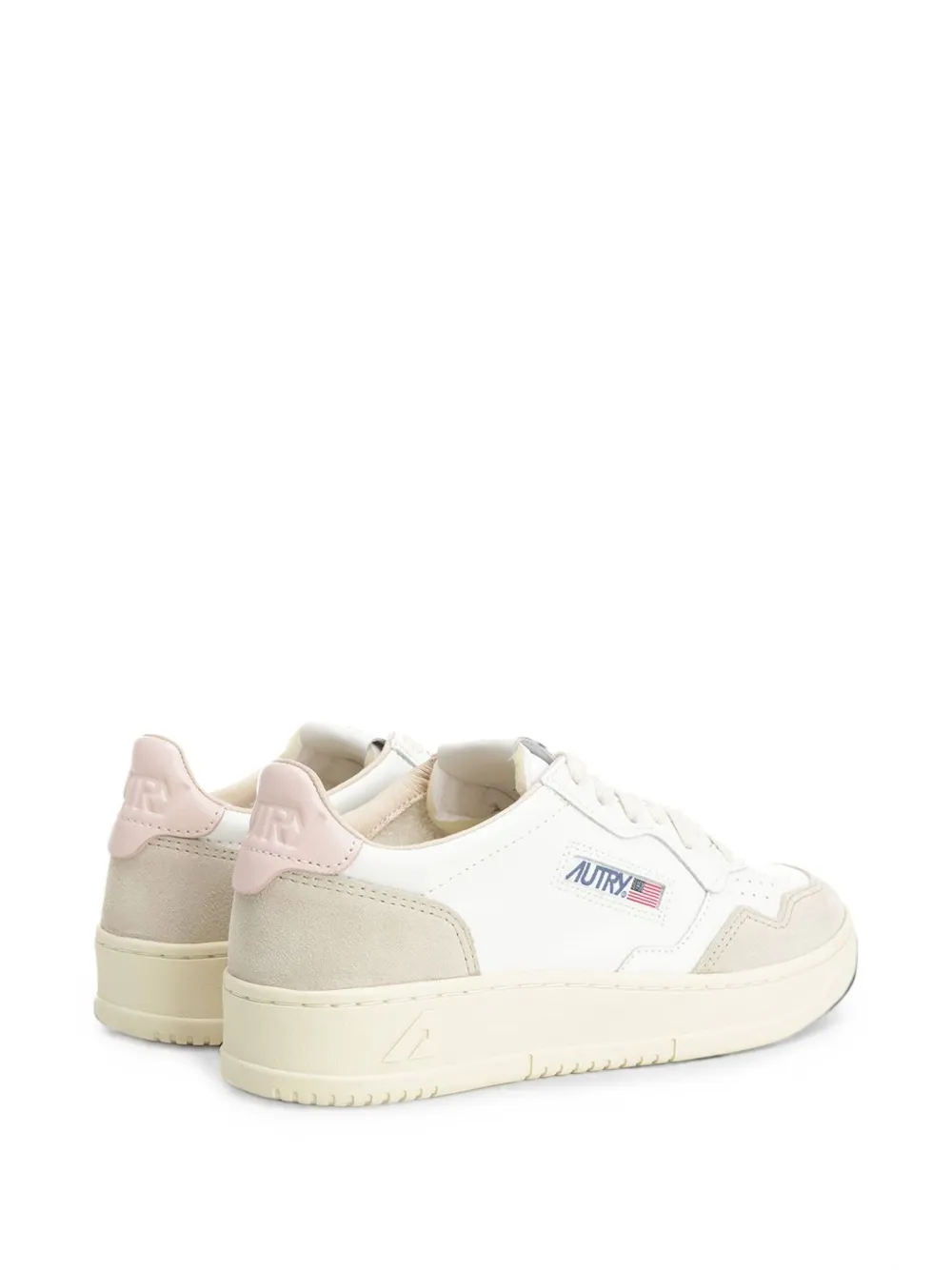 Autry Medalist Low panelled leather sneakers Wit