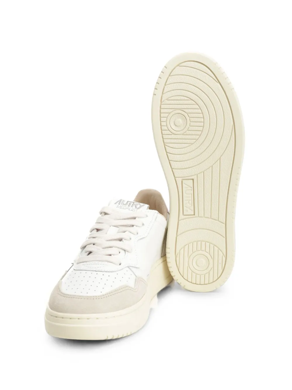 Autry Medalist Low panelled leather sneakers Wit