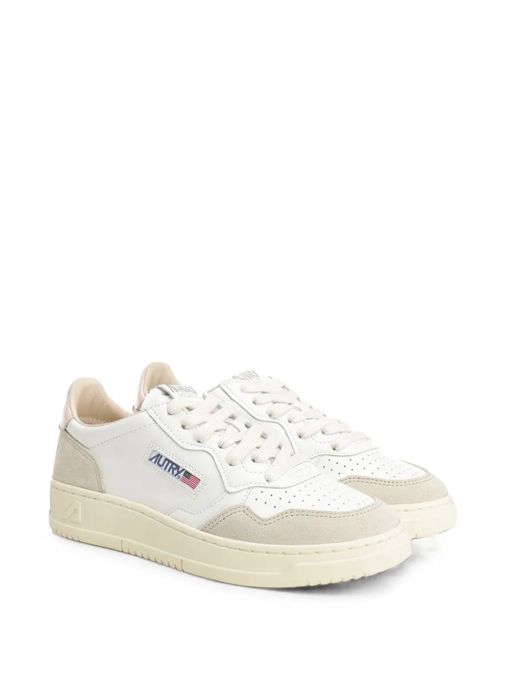 Autry Medalist Low panelled leather sneakers Wit