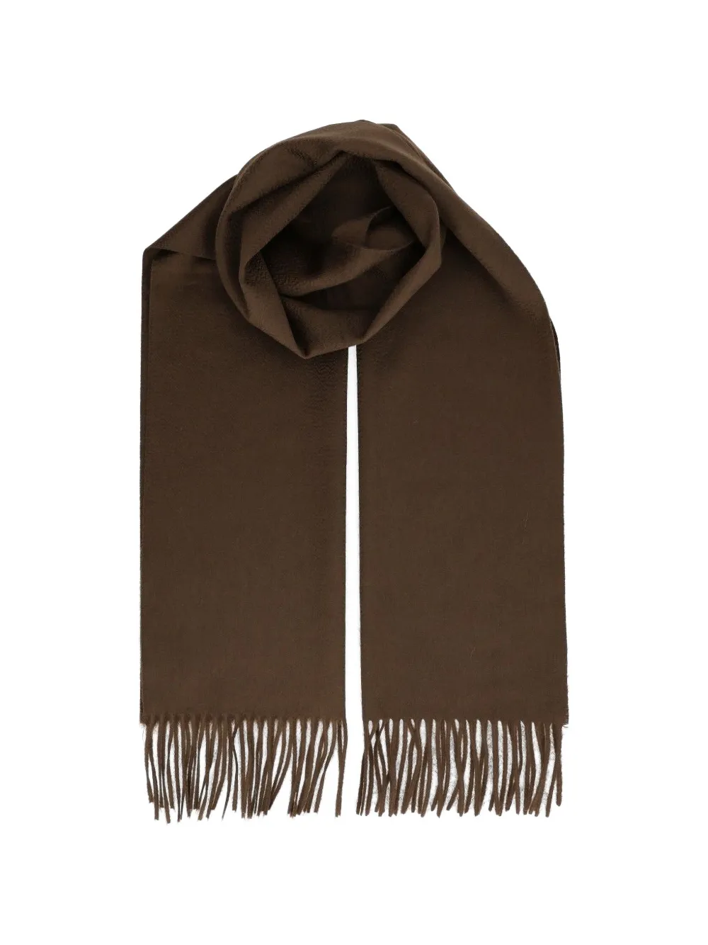 Al Duca D’Aosta 1902 fringed cashmere scarf - Marrone