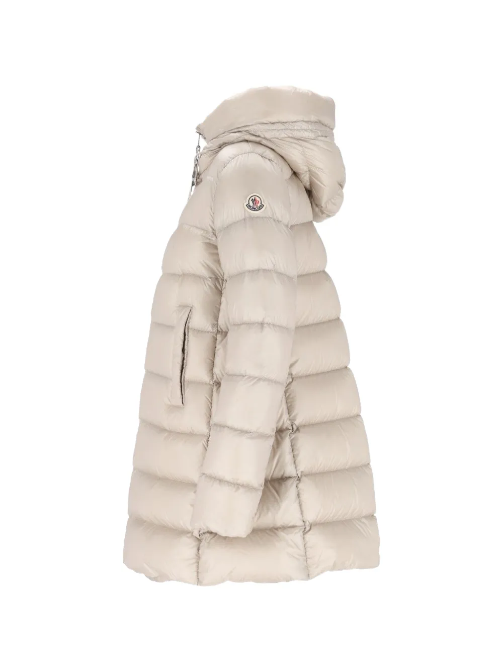 Moncler Suyen hooded puffer jacket Beige