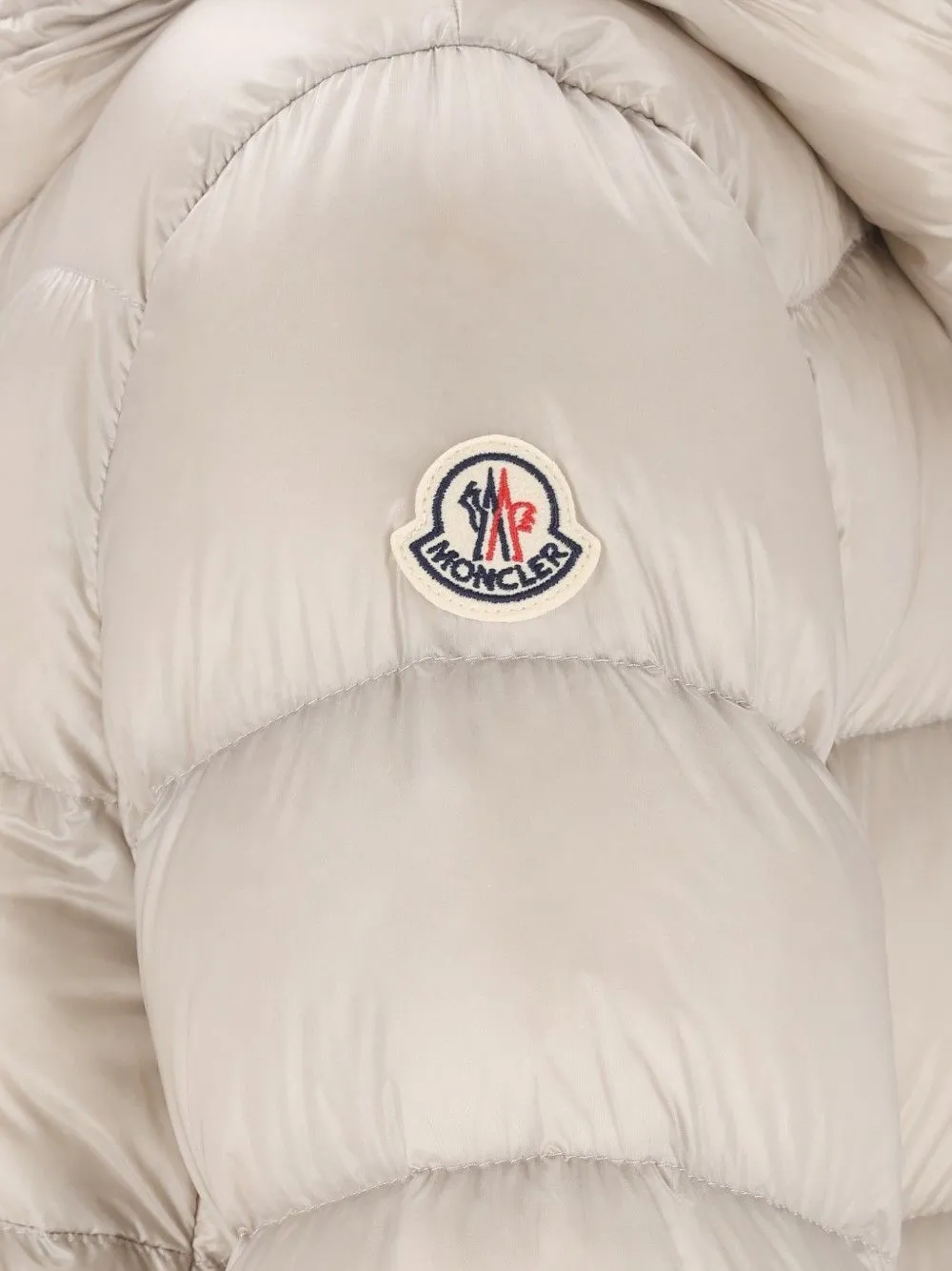 Moncler Suyen hooded puffer jacket Beige