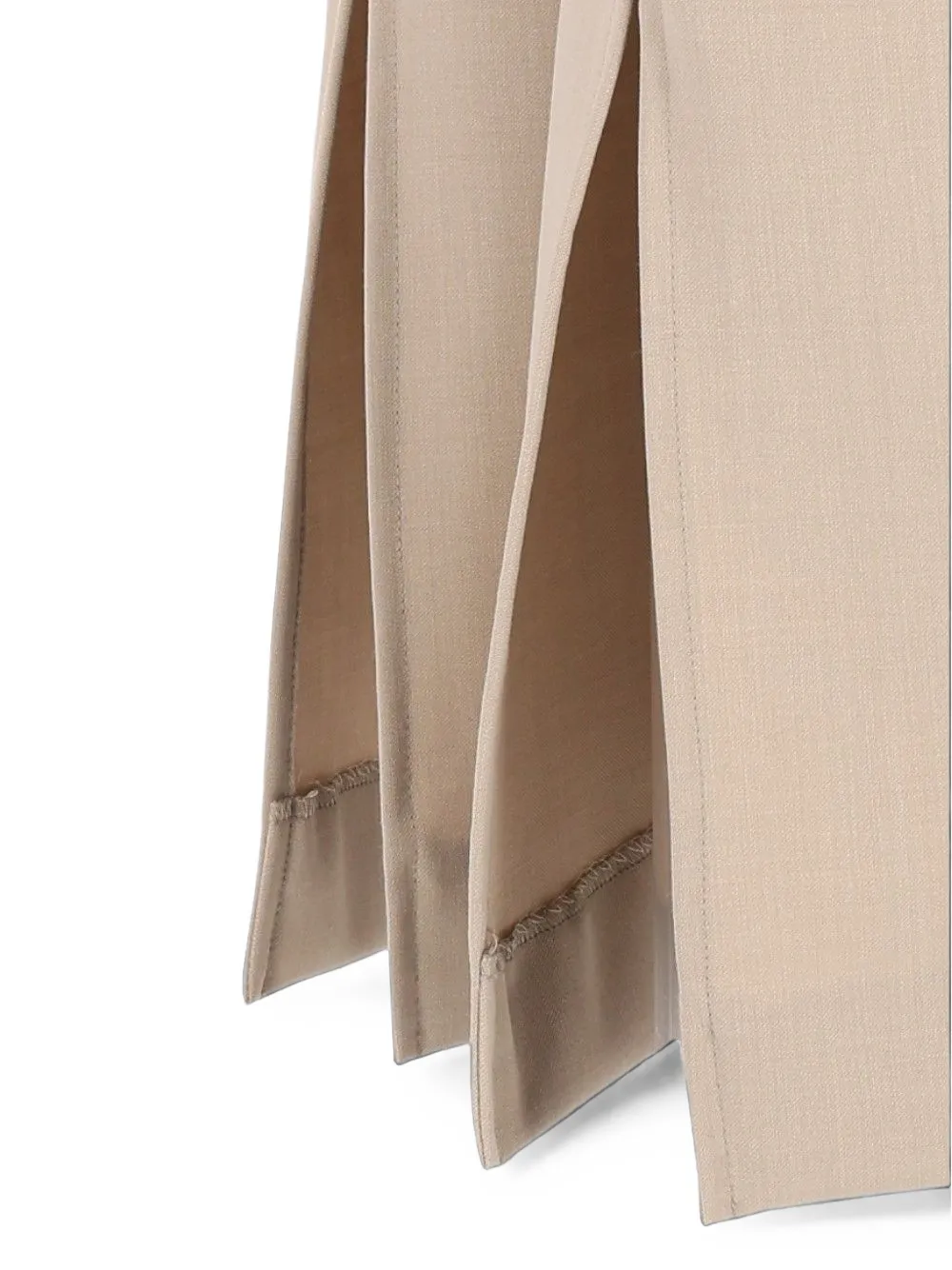 THELATEST Elvira broek met gespleten zoom Beige