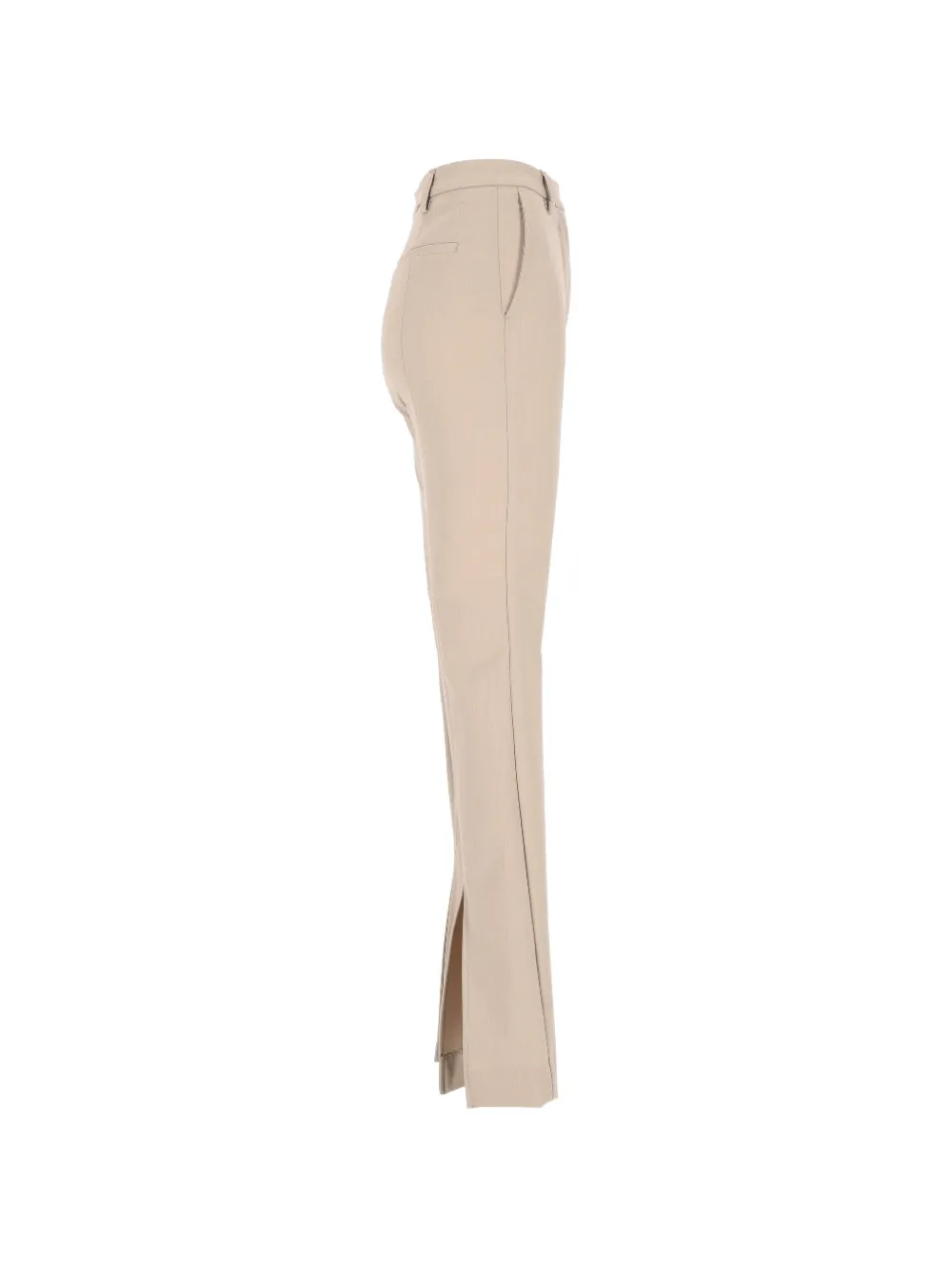 THELATEST Elvira broek met gespleten zoom Beige