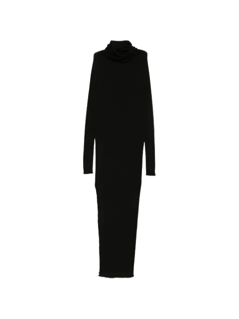 Rick Owens vestido largo de canalé con abertura lateral