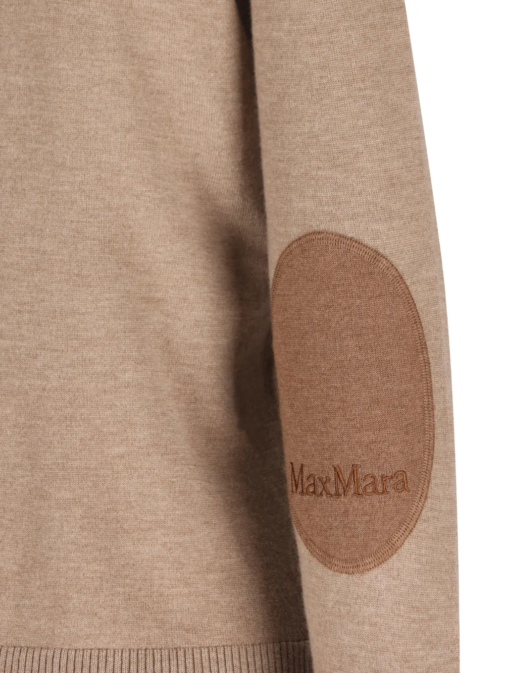'S Max Mara Coltrui met elleboogpatch Beige