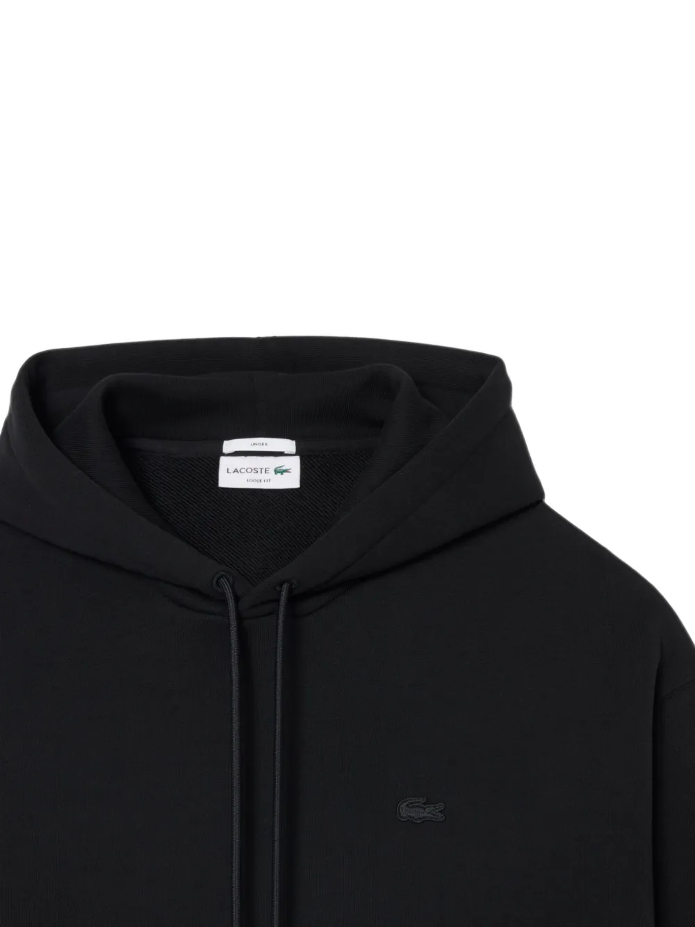 Lacoste Hoodie met logopatch Zwart