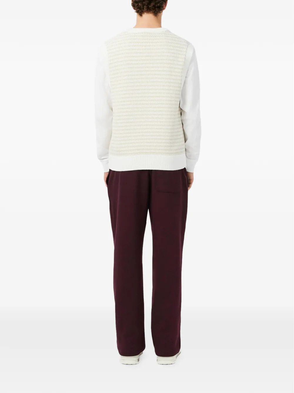 Lacoste Ruimvallende trainingsbroek met logo-patch Rood