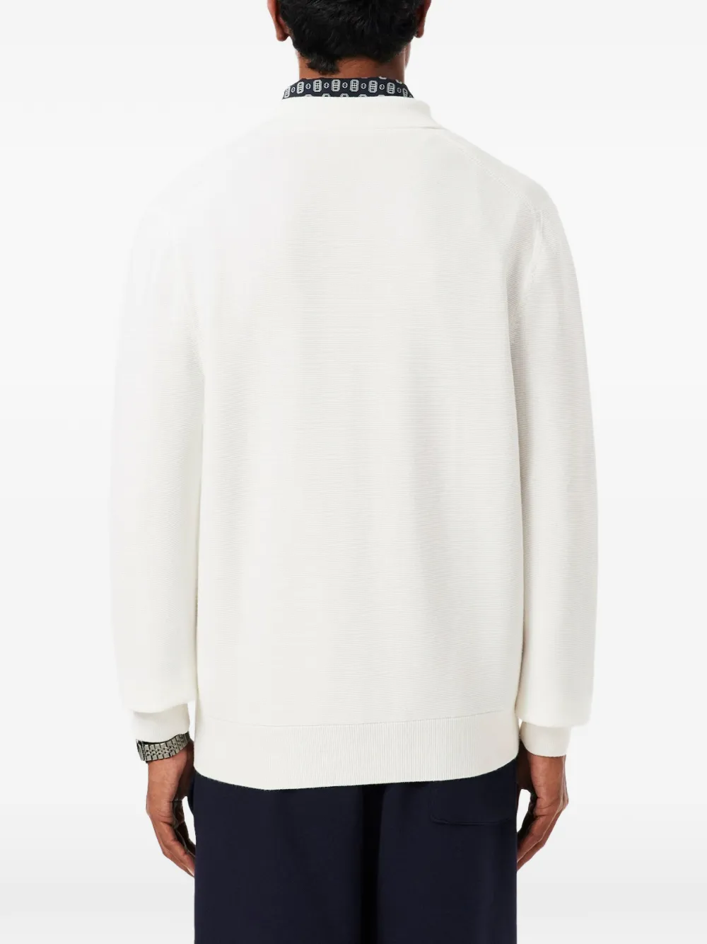 Lacoste Poloshirt met lange mouwen en logo-patch Wit