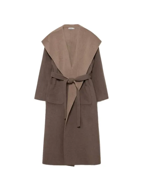SIMKHAI  belted shawl-collar coat