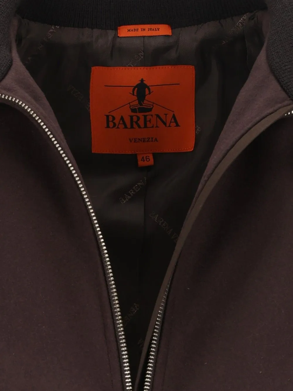 Barena Jack met geribbelde afwerking en rits Bruin