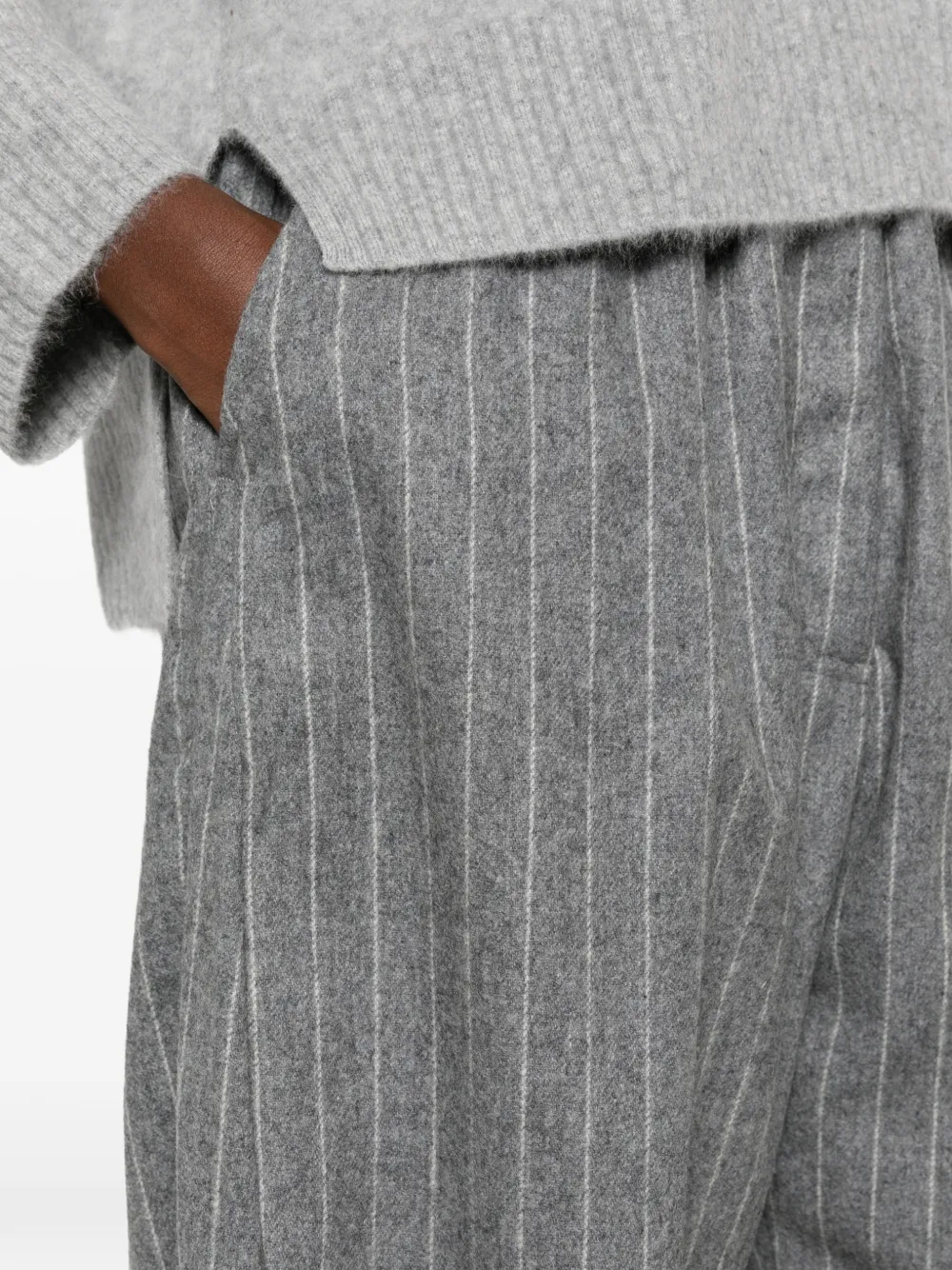 THELATEST Broek met wijde pijpen Grijs