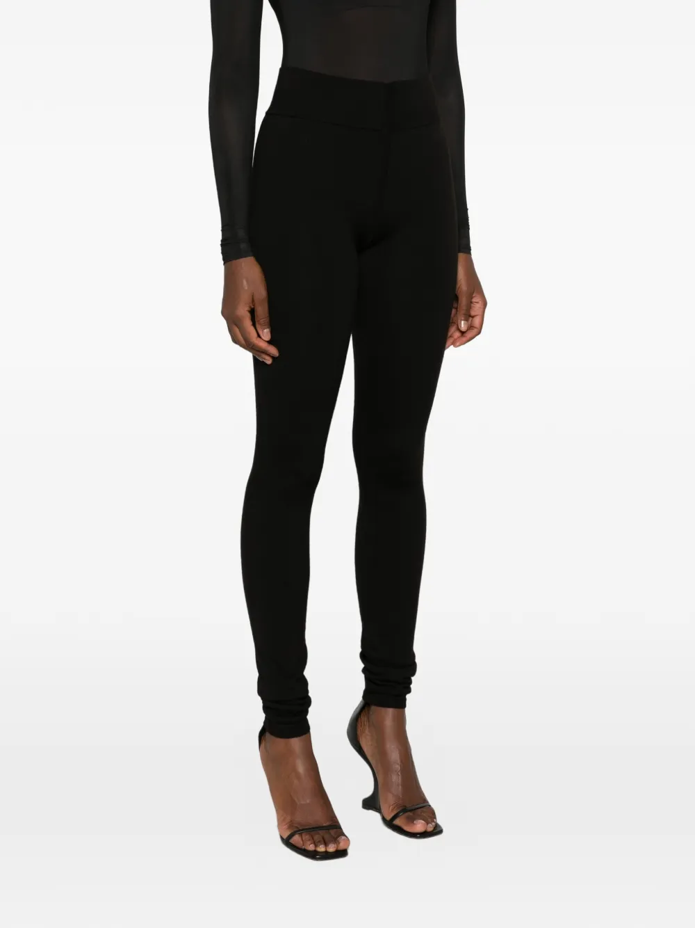 Rick Owens Ribgebreide legging Zwart