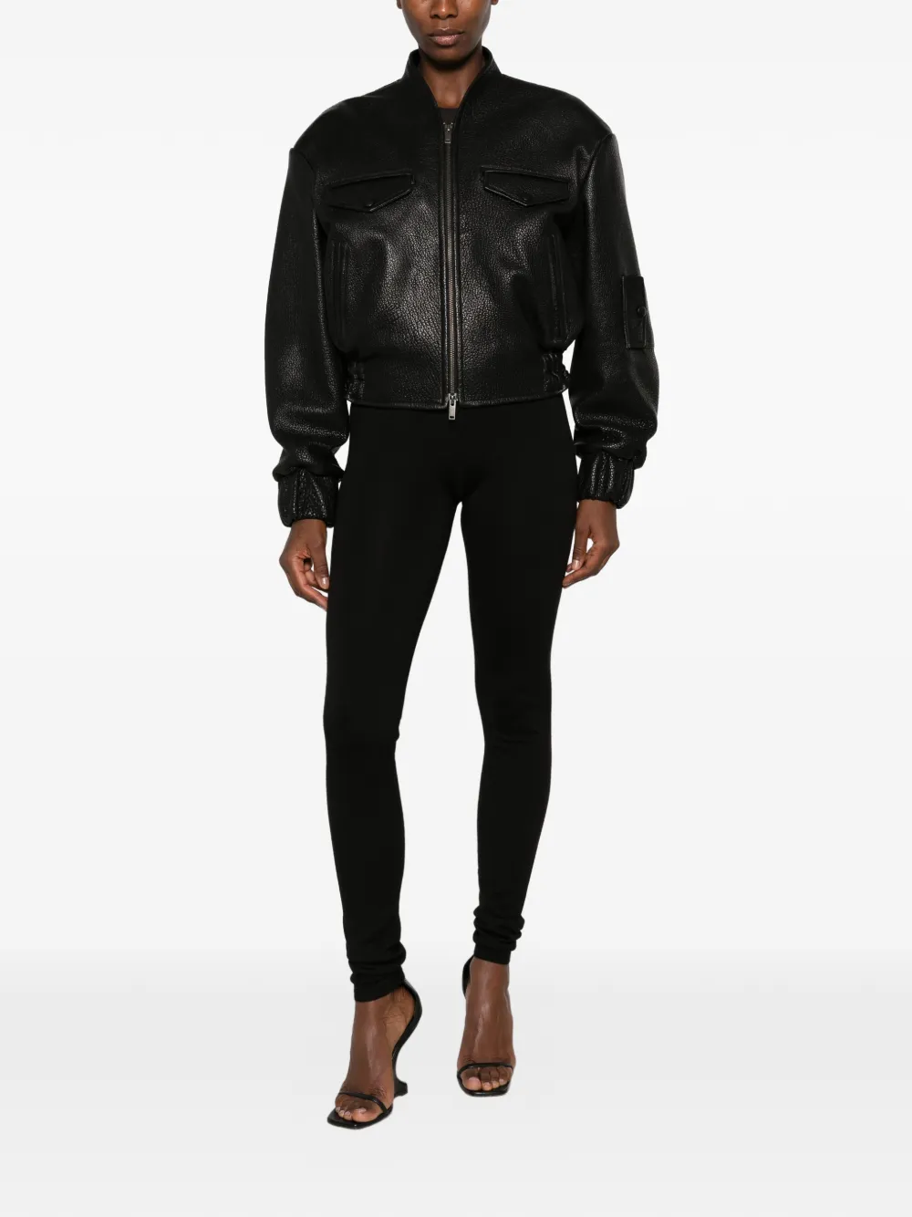 Rick Owens Ribgebreide legging Zwart