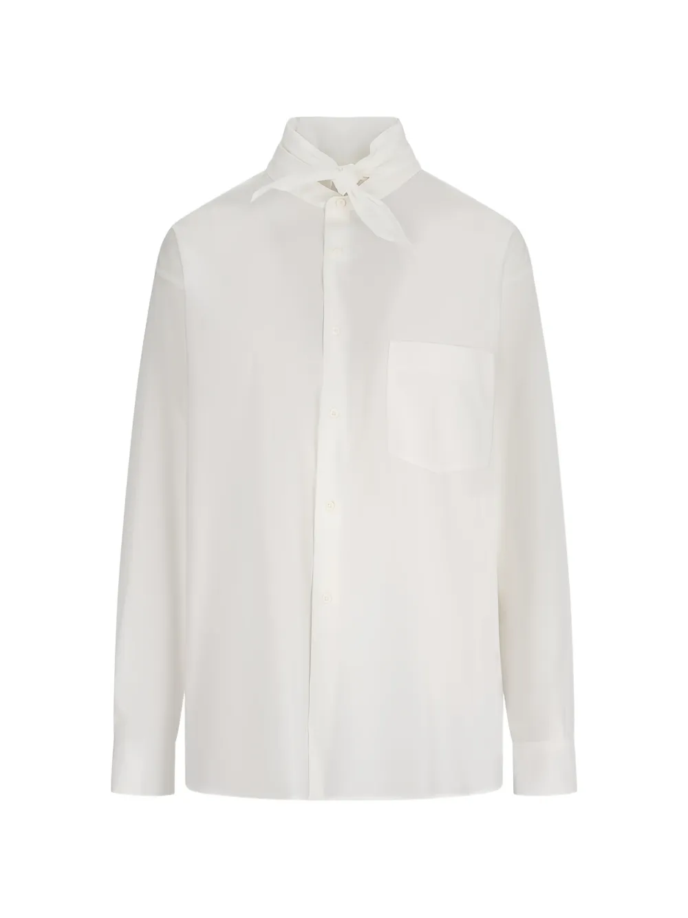 DARKPARK Meg detachable-foulard shirt - Bianco