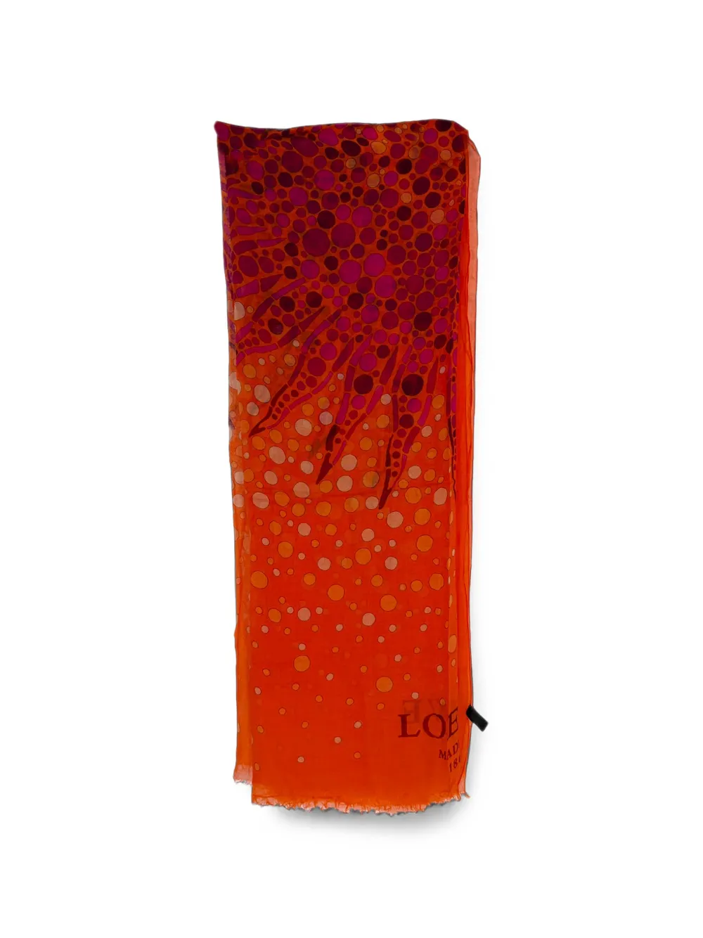 Loewe Pre-Owned Vibrant print scarf - Orange