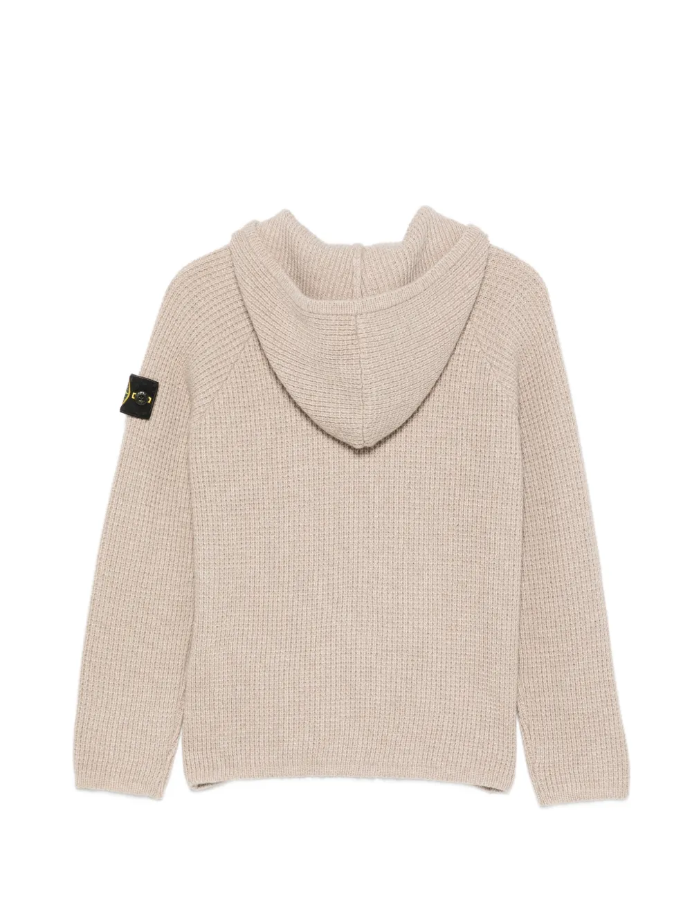 Stone Island Junior Compass trui met rits en patch Beige
