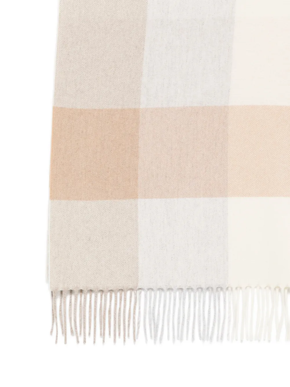 Lardini Geruite sjaal Beige