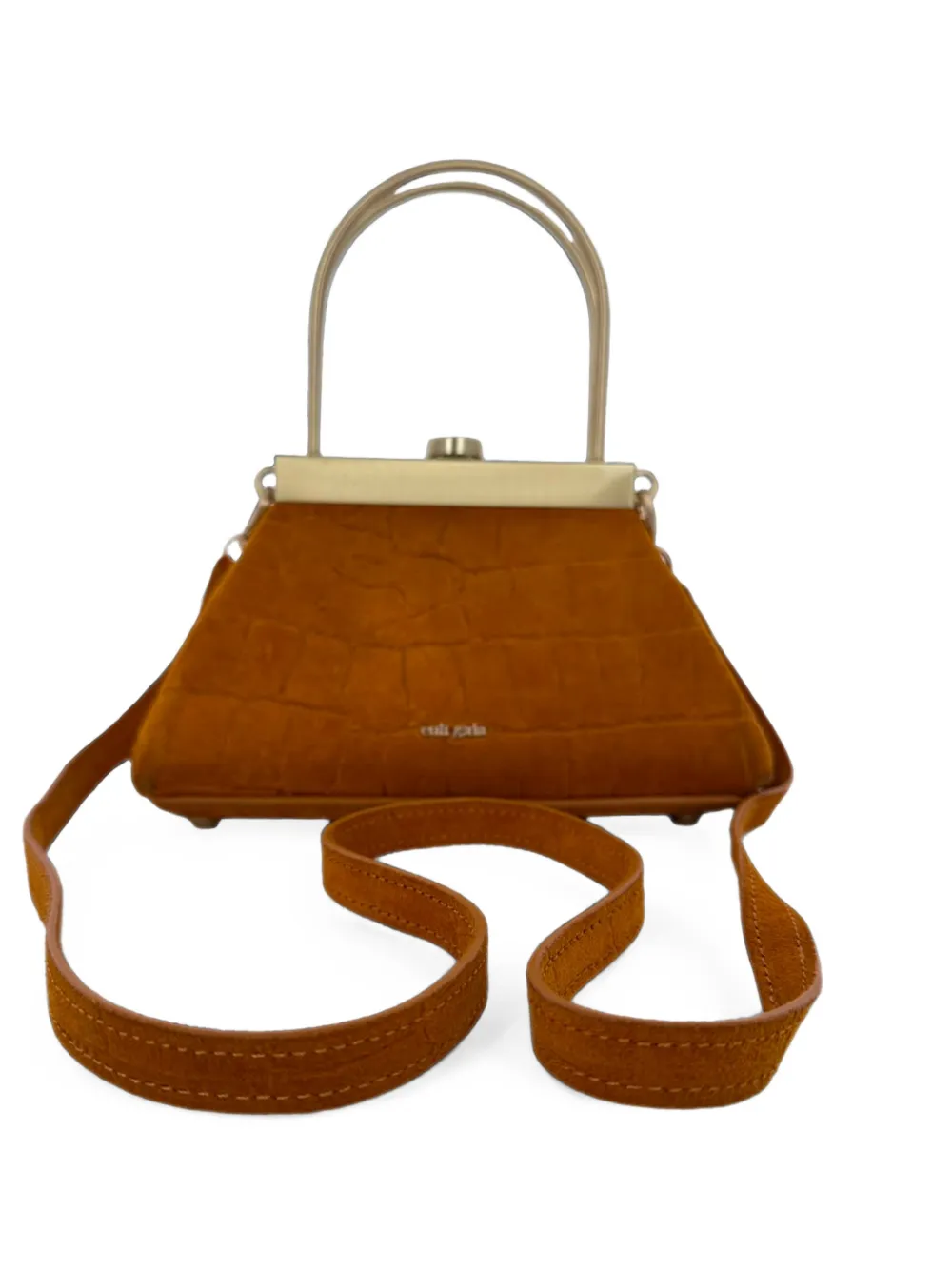 Cult Gaia croc-effect crossbody bag - Braun