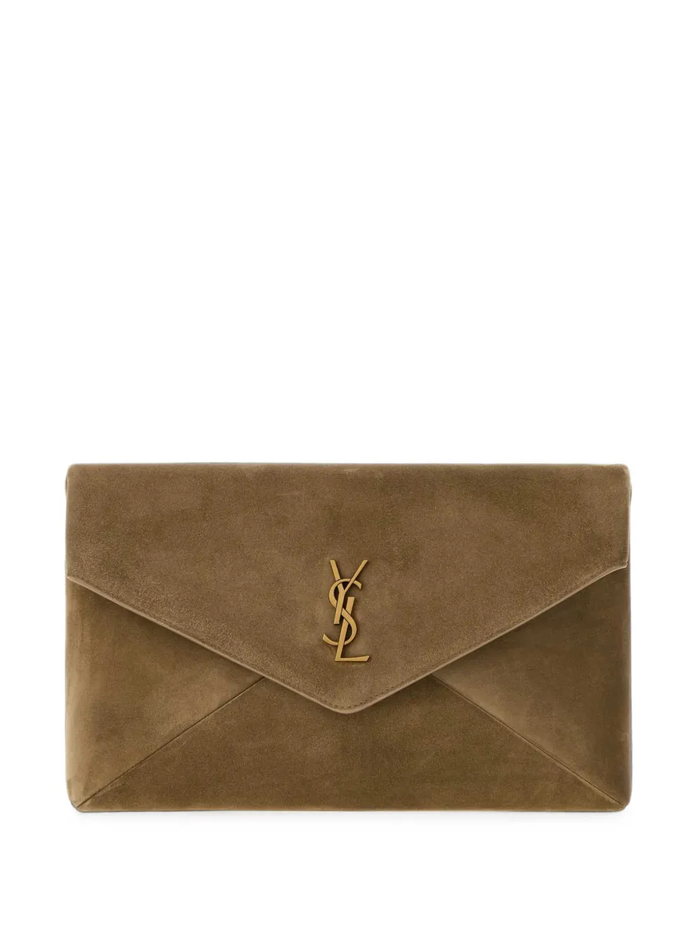 Saint Laurent large Envelope Cassandre clutch bag - Marrone