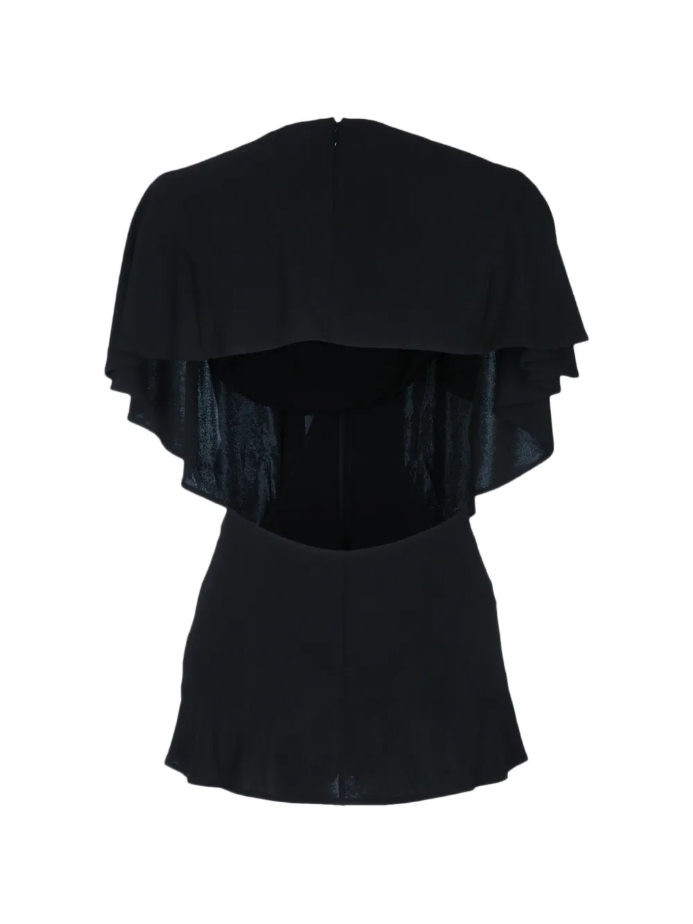 Jacquemus The Pisco soepelvallende capetop Zwart