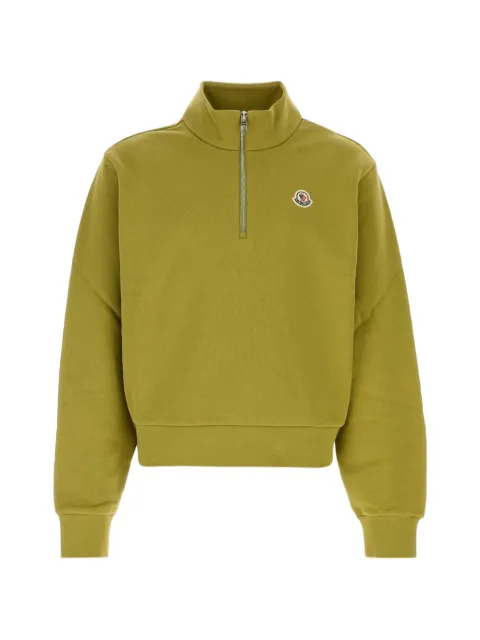 Moncler logo-patch quarter-zip sweater