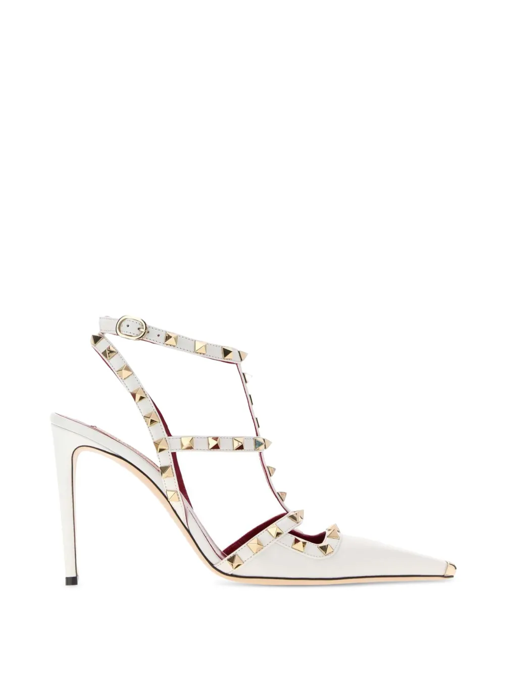 Valentino Garavani Rockstud kidskin pumps 100mm - Bianco