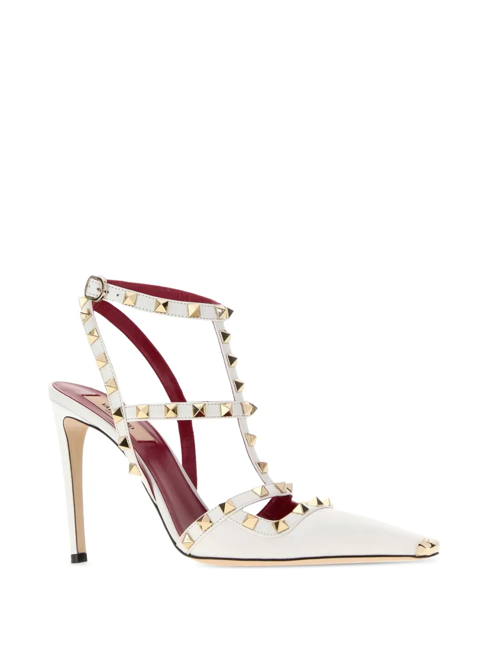 Valentino Garavani Rockstud kidskin pumps 100mm Wit