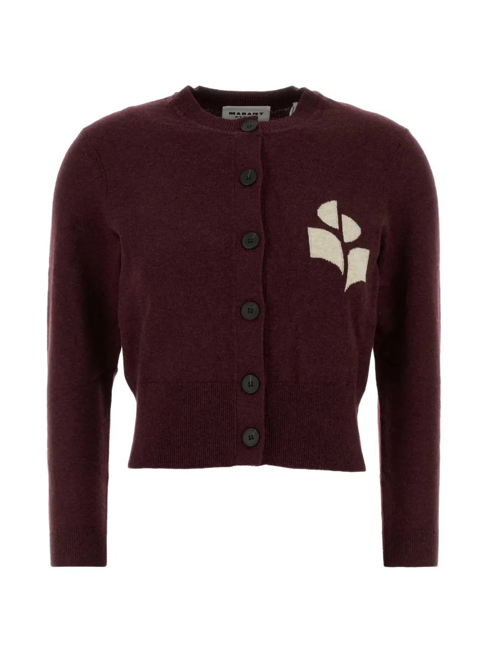 MARANT ÉTOILE logo-patch button-up cardigan