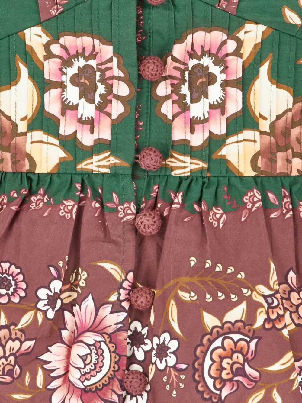 FARM Rio Blouse met pofmouwen Groen