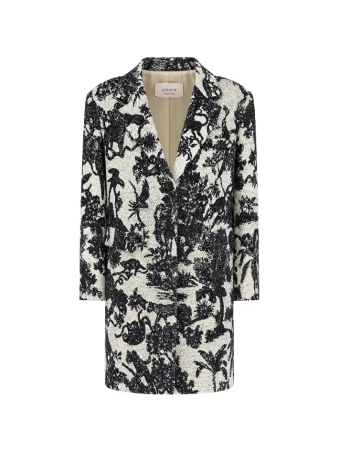 CO.GO sequin-embellished Toile de Jouy coat