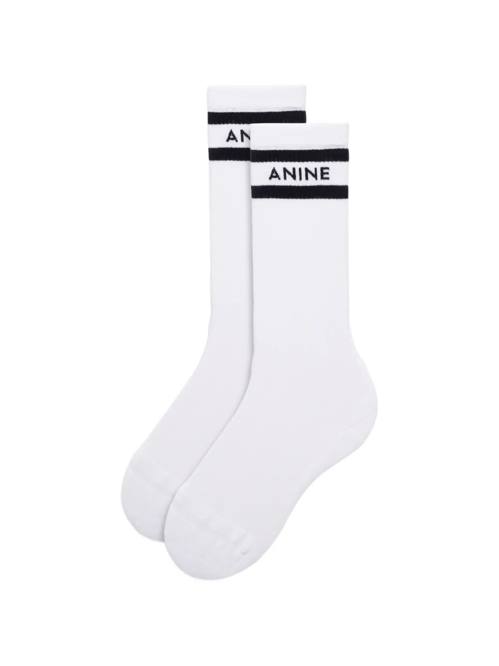 ANINE BING Sully sporty socks - white and black stripe · OS