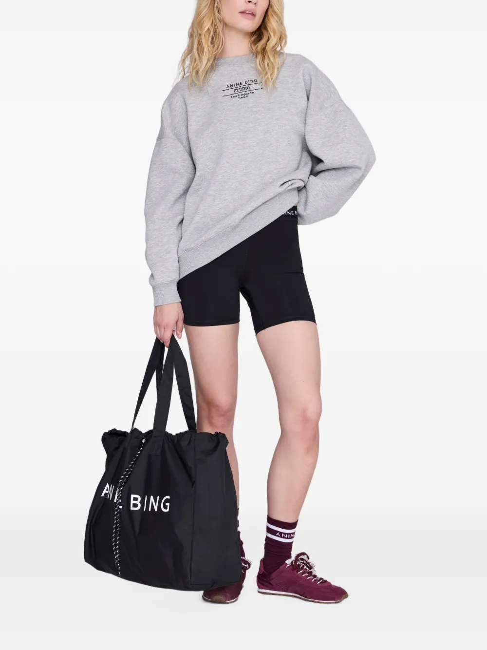 ANINE BING Leo sport shopper Zwart
