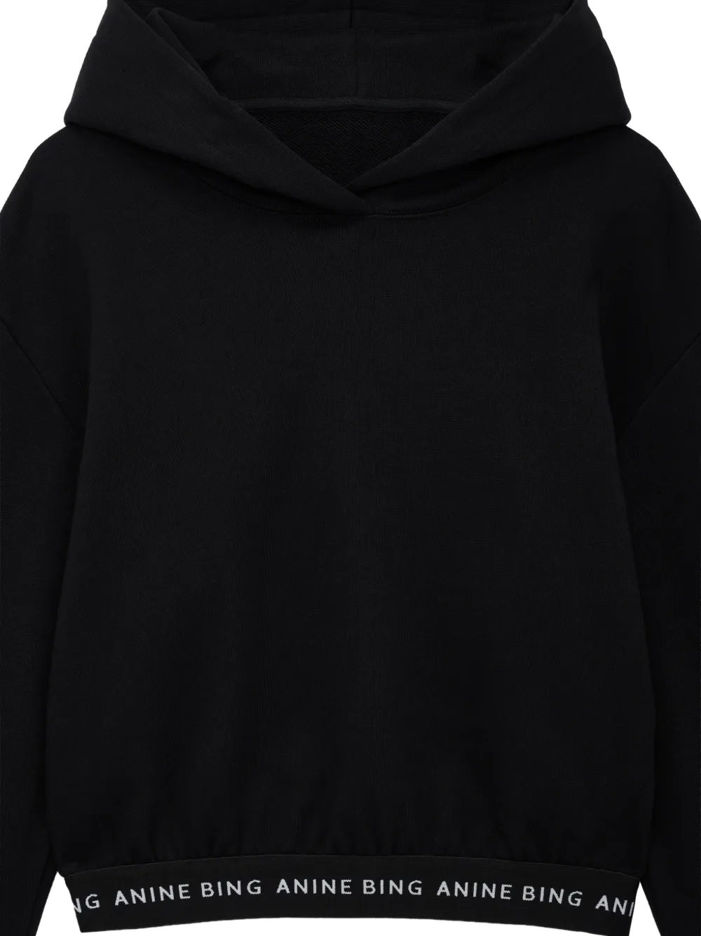 ANINE BING Dany cropped hoodie Zwart